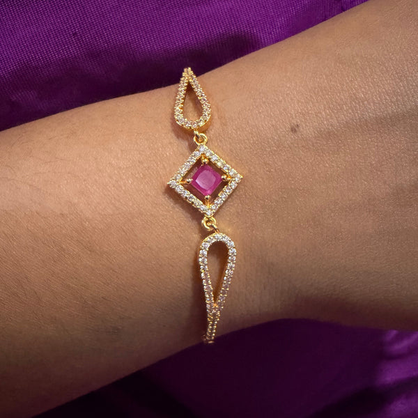 Princess Ruby Charm Bracelet – Timeless Luxury & Elegance sku 1121