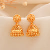 Luxury Gold Plated Temple Jhumka Earrings SKU 1511