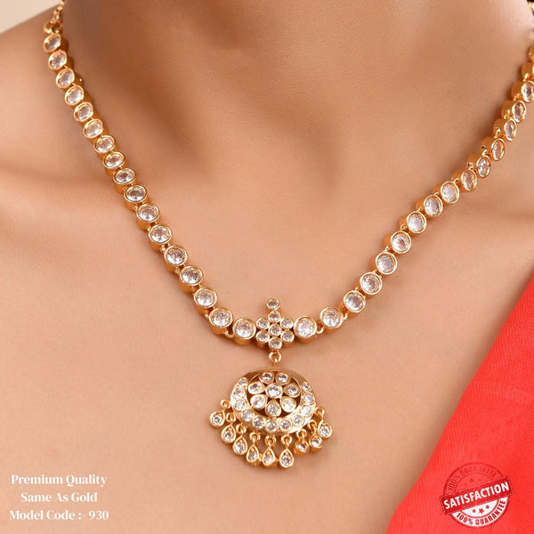 White Stone Necklace Diamond Model - Premium Quality 930