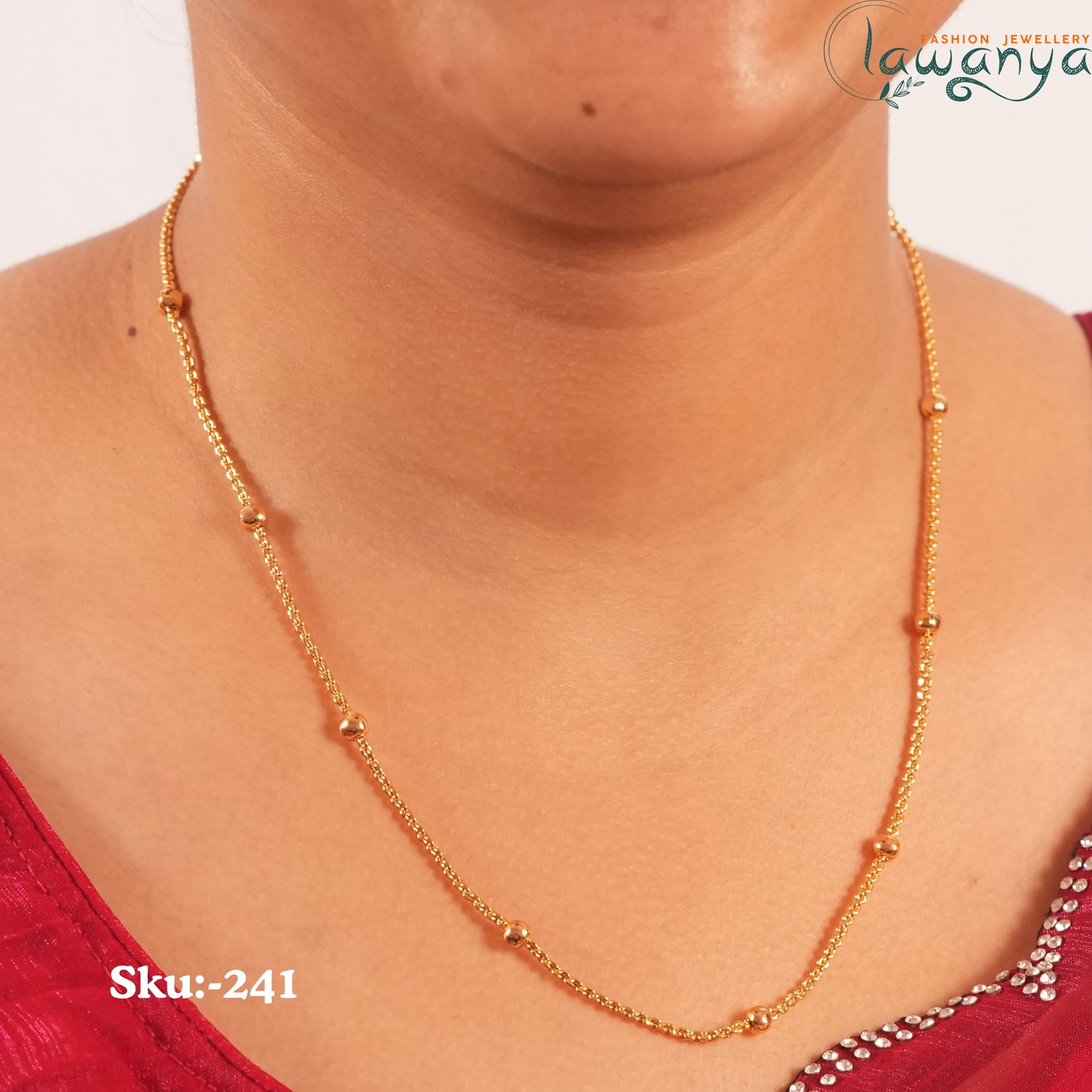 18-Inch Gold-Plated Short Chain – Elegant Everyday Style