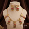 Lakshmi Lotus Temple Necklace Set | SKU 1261