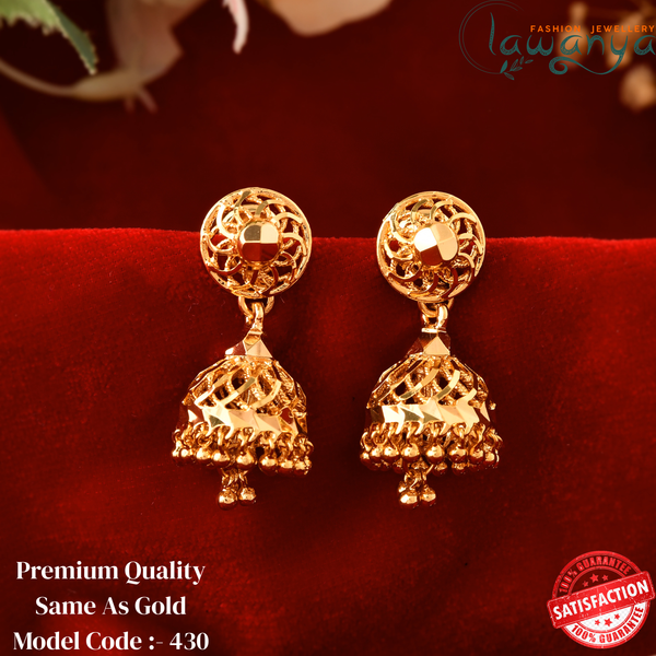 Superior Gold Plated Jhumka Earrings 430
