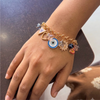 Anti-Tarnish Celestial Evil Eye Gold-Plated Charm Bracelet for Women sku 1103