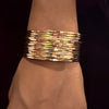 đĽ Royal Hammered Gold Cuff Bracelet â Premium Statement Kada for Women ⨠sku 1116