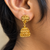 Gold-Plated Floral Cutout Jhumki's sku 357