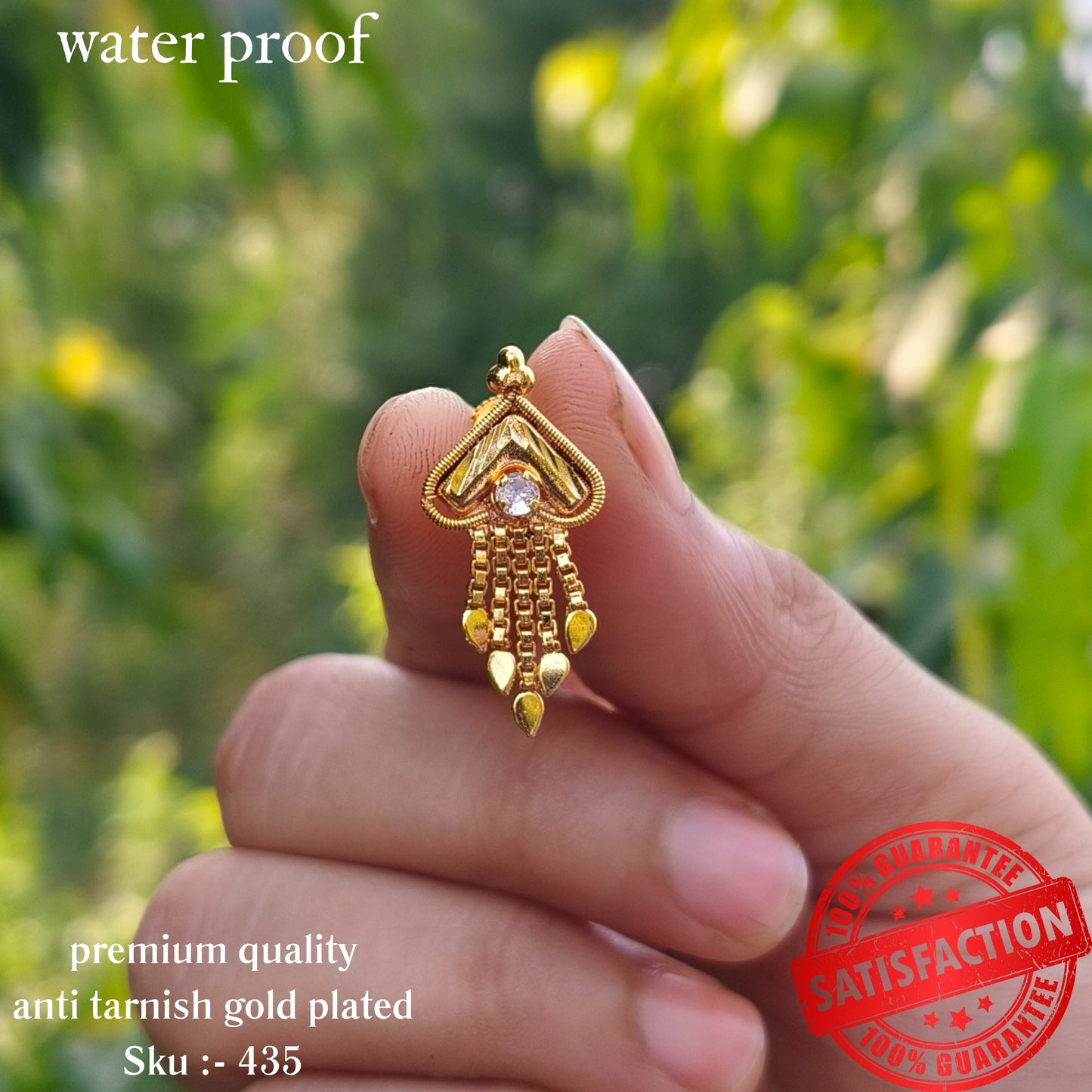 Lightweight Anti-Tarnish Gold plated Jhumka