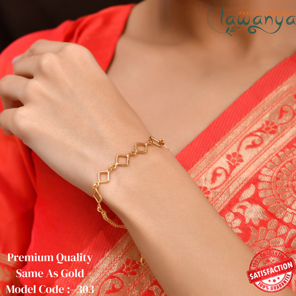Timeless Gold-Plated Bracelet β Anti-Tarnish & Adjustable 303