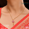 One Gram Gold Look Chain – 18” with Elegant Pink Pendant 161