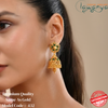 Green Crystal Gold-Plated Jhumka 432