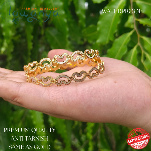 Bling-Ready Gold Finish Bangles β Tarnish-Free Wear