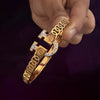 Exclusive Gold Plated Lock Bangle Bracelet for Women sku 1106