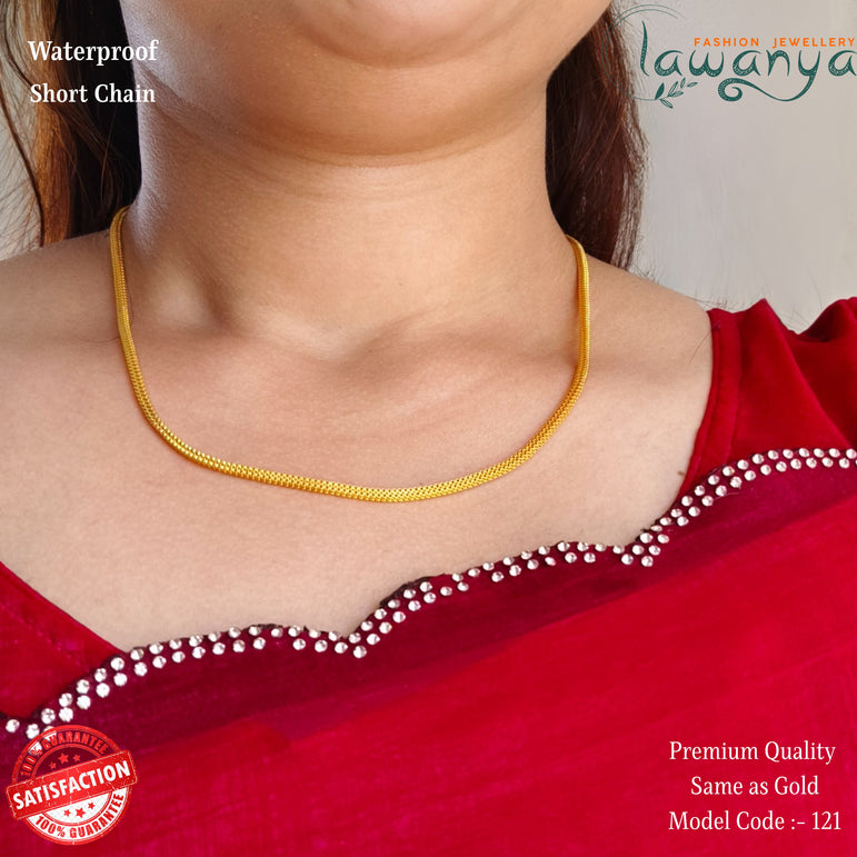 Royal 18-Inch High-Polish Gold-Plated Chain – Lightweight Elegance for Everyday Glam