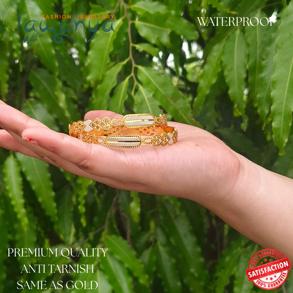 Anti-Tarnish Gold Finish Bangles β Perfect for Daily Use