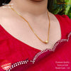 Premium Gold-Plated Necklace – 18” with Elegant Stone Ball Accent 121