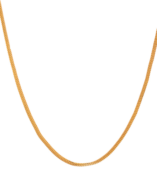 Royal 18-Inch High-polished Gold-Plated Chain – Lightweight Elegance for Everyday Glam 841