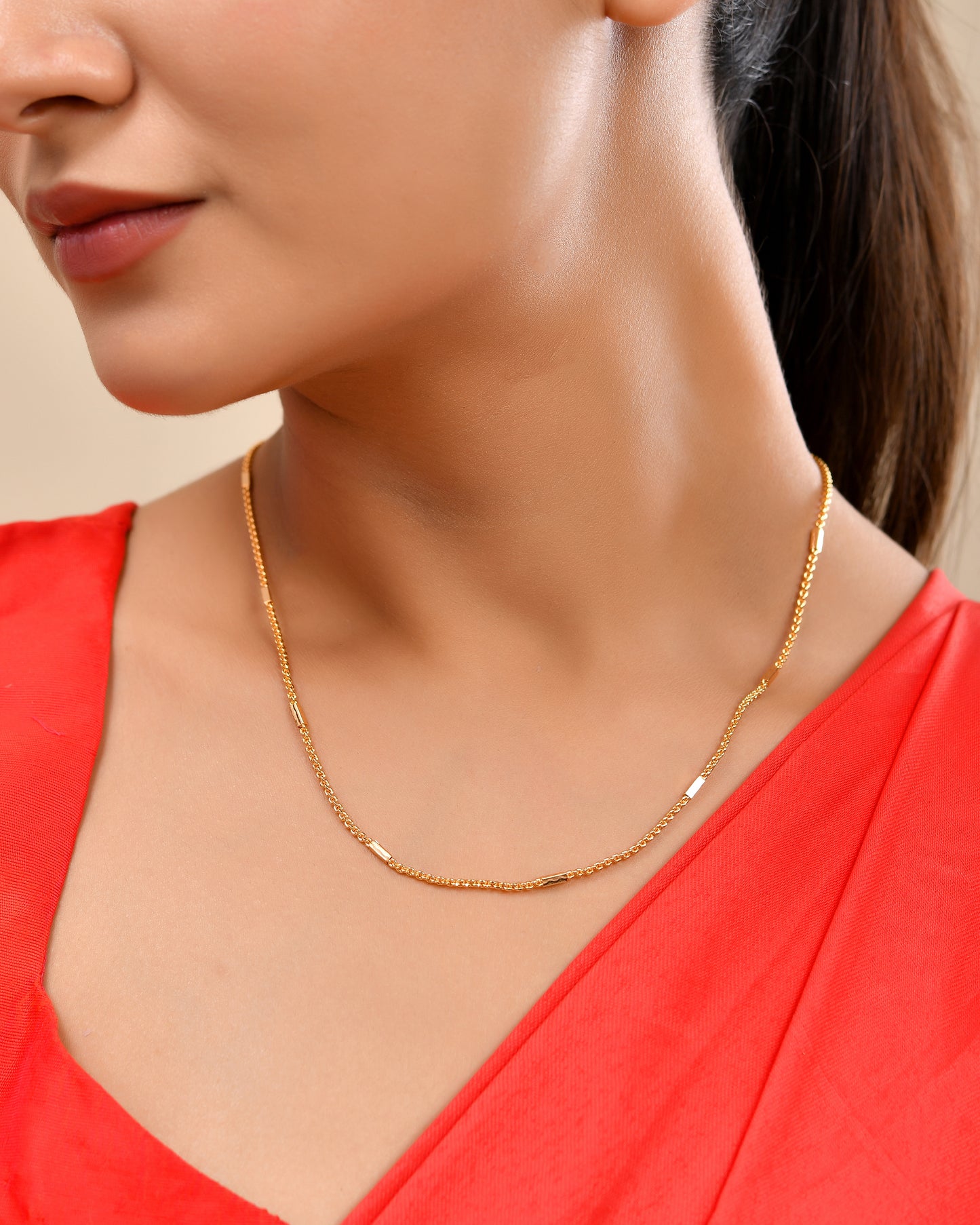 Premium Box Model Chain – 18” Gold Plated, Anti-Tarnish Shine 131