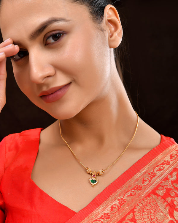 Simple Palakka Short chain necklace 751
