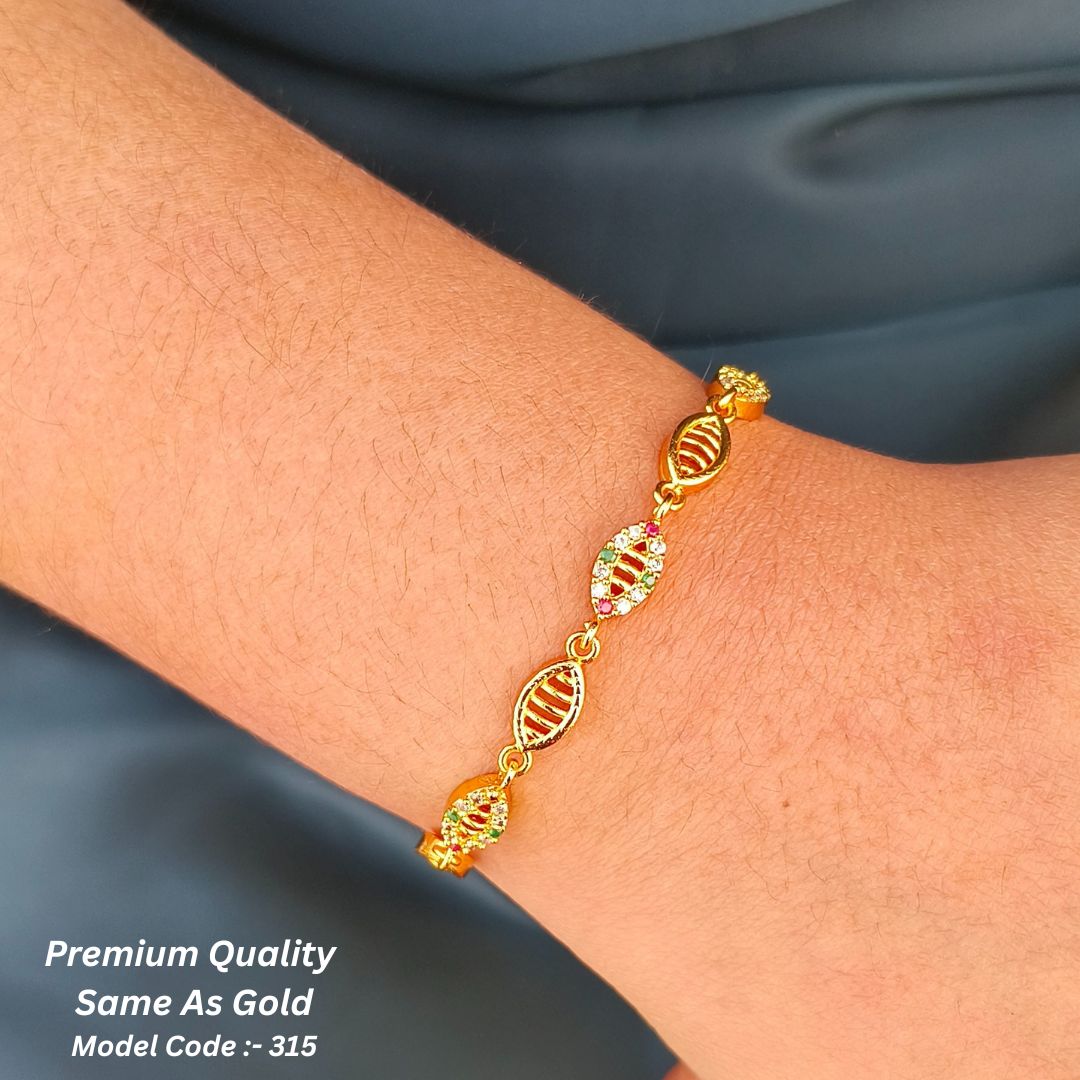 Sparkling Stone Gold-Plated Bracelet – Adjustable & Tarnish-Free