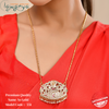 24-Inch Impon Lakshmi Dollar Chain β Traditional Gold Look