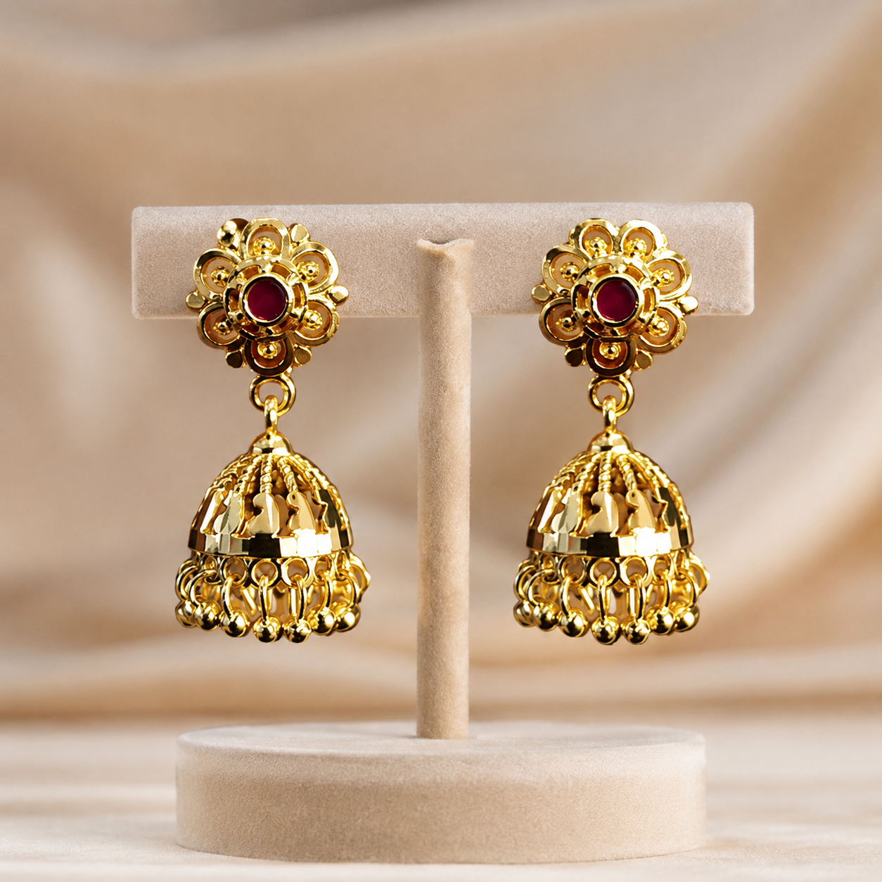 Heritage Collection Anti-Tarnish Jhumka Earrings sku 1538