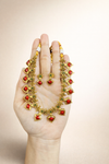 Traditional Red Stone Drop Necklace Set – Gold Plated Ethnic Jewellery 1502
