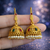 Traditional Multi-Stone Pearl Jhumka Earrings – Gold Plated Ethnic Jhumki 1446