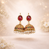 Traditional Stone & Pearl Jhumka Earrings – Gold Plated Ethnic Jhumki 1448