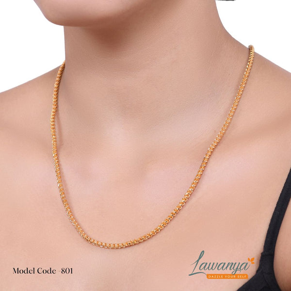 24 Inches One Gram Gold Plated Muruku Thali Saradu Chain 801