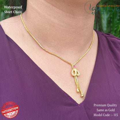 18” Short Chain with Cute Heart Charm