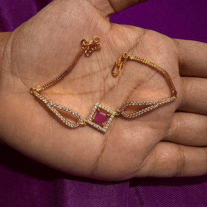 Princess Ruby Charm Bracelet – Timeless Luxury & Elegance sku 1121