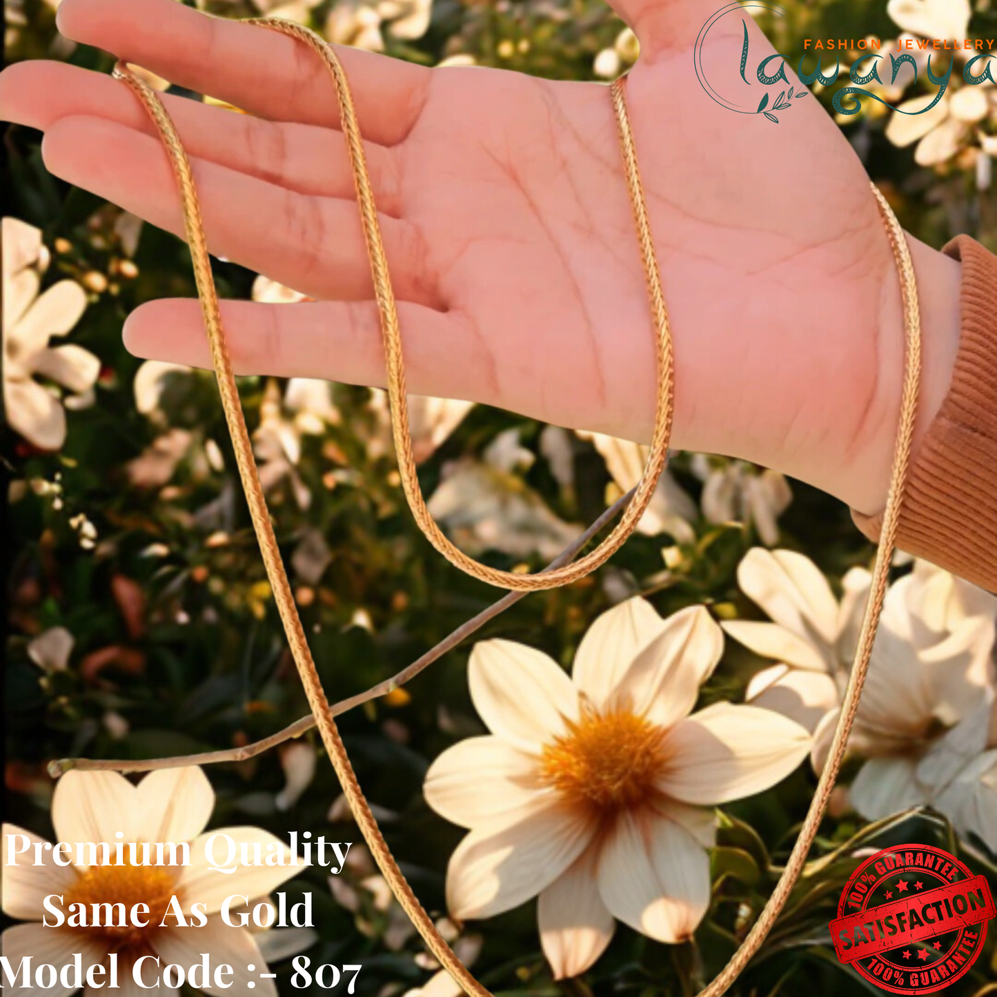 Traditional SP Kodi Chain | 30 Inches One Gram Gold Plated 807