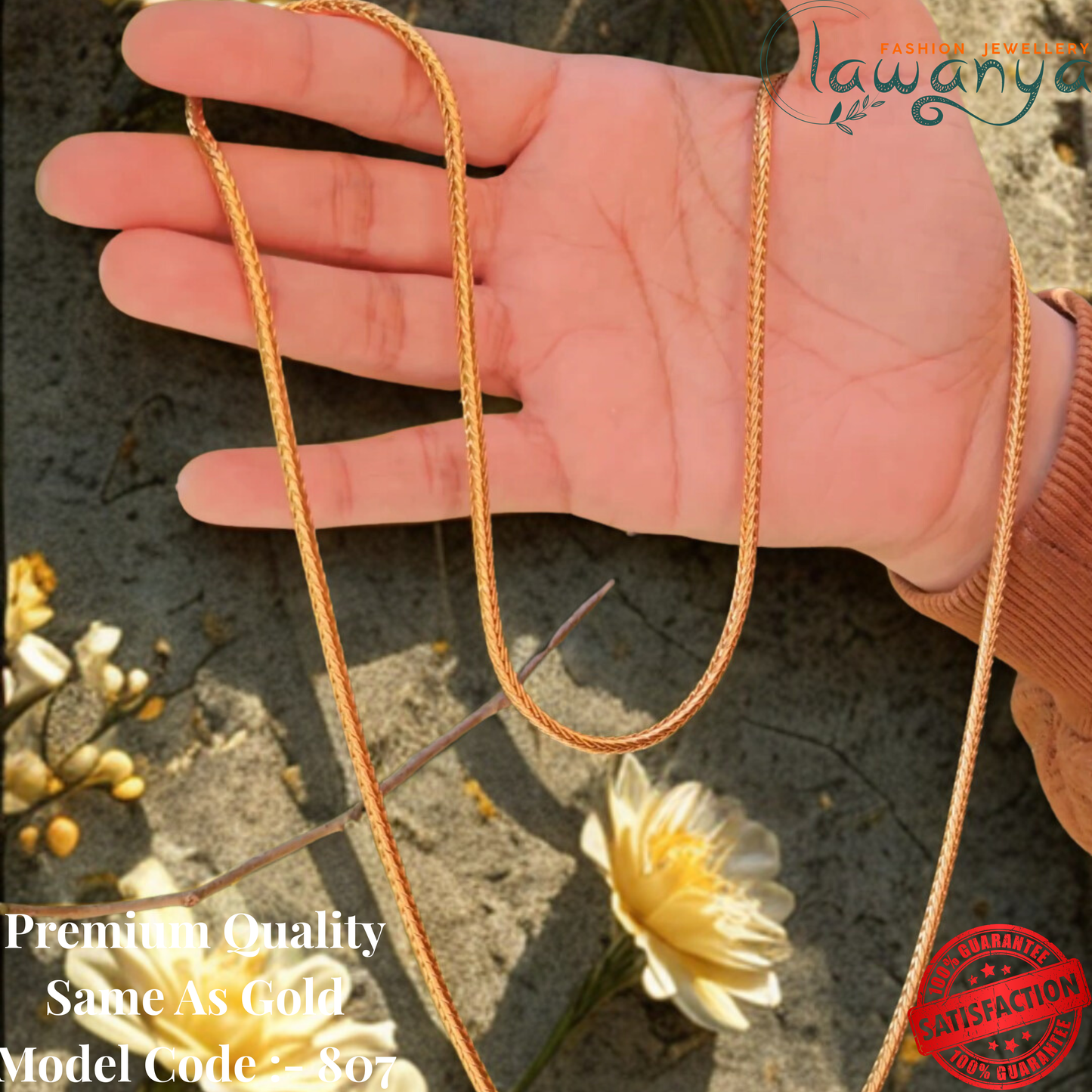 Traditional SP Kodi Chain | 30 Inches One Gram Gold Plated 807