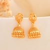 Designer Gold Plated Jhumka Earrings for Women | Lightweight Traditional Style SKU 1519
