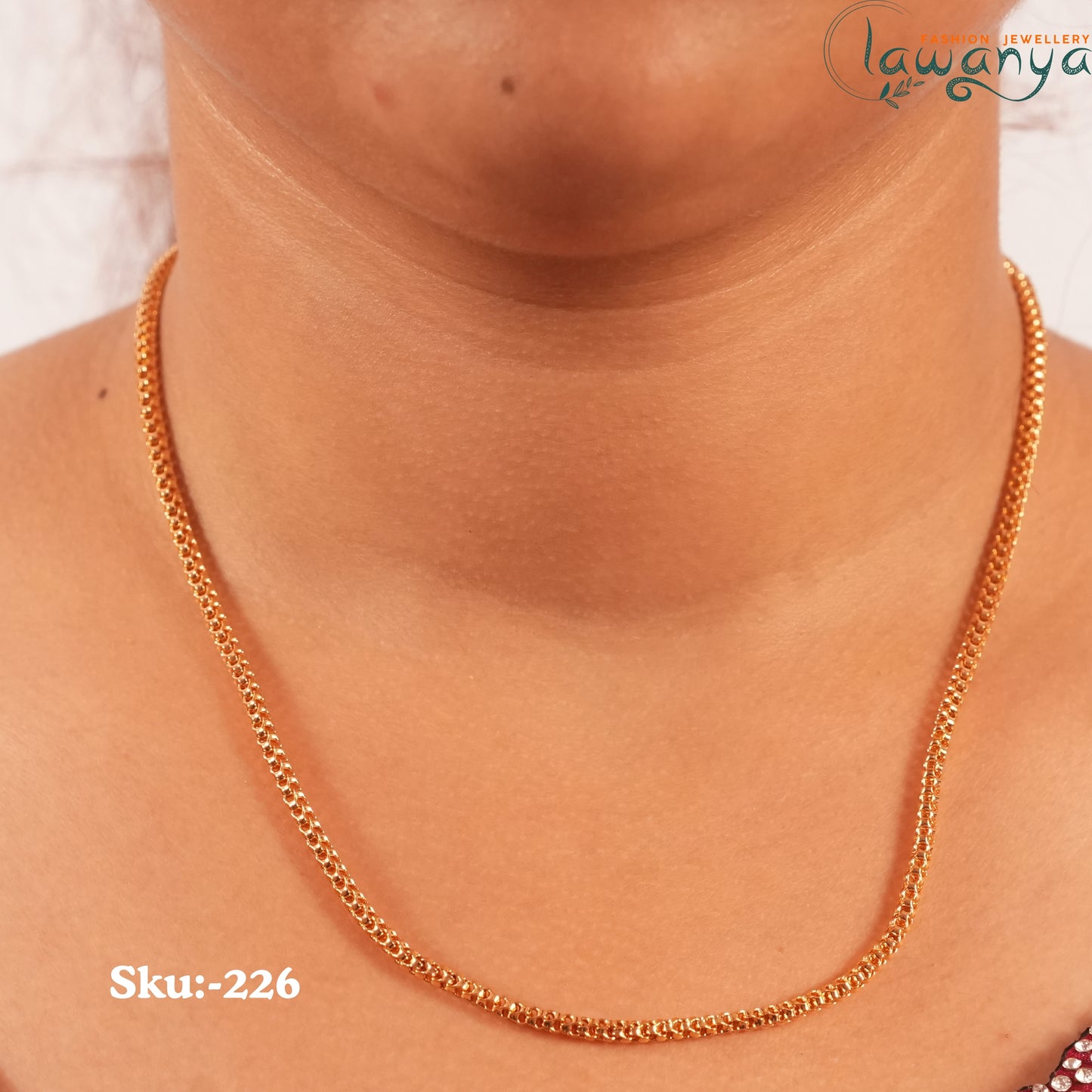 Classic Gold-Plated Curb Link Chain for Women