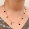 Midnight Heart Charm Necklace – Premium Black Crystal Gold-Plated Chain sku 137