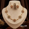 Ruby Pearl Floral Necklace Set | SKU 1259
