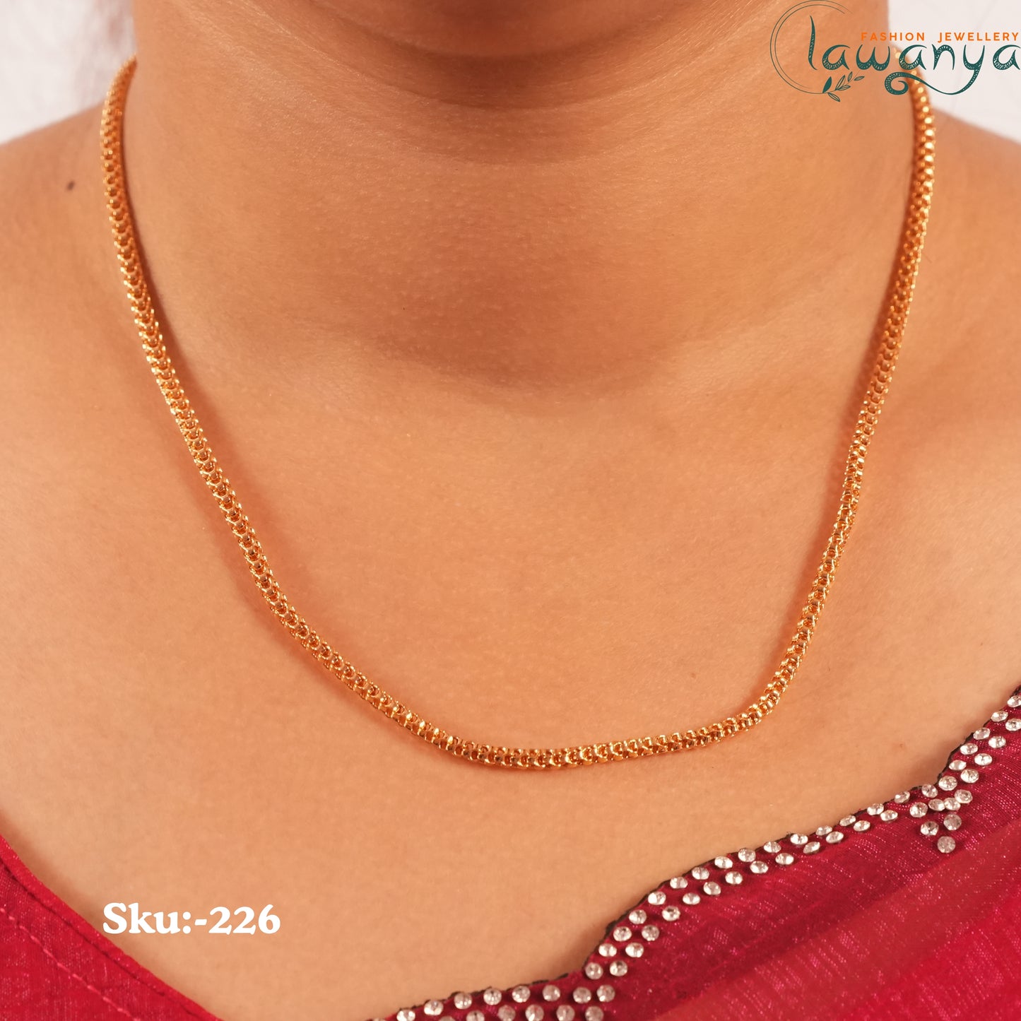 Classic Gold-Plated Curb Link Chain for Women