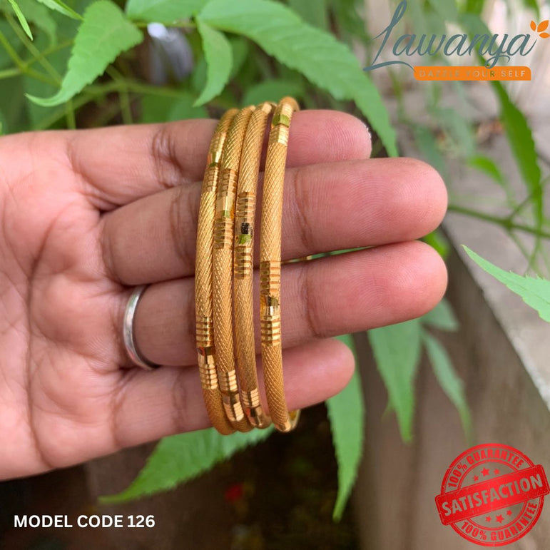 Gold Plated Plain Bangles