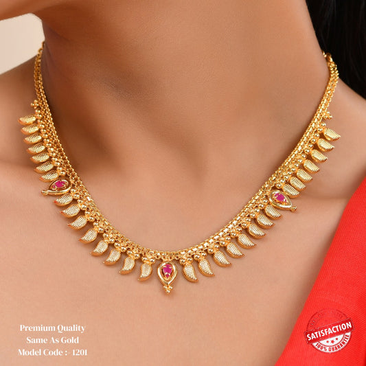 Elegant Gold-Plated Necklace Same as Real Gold
