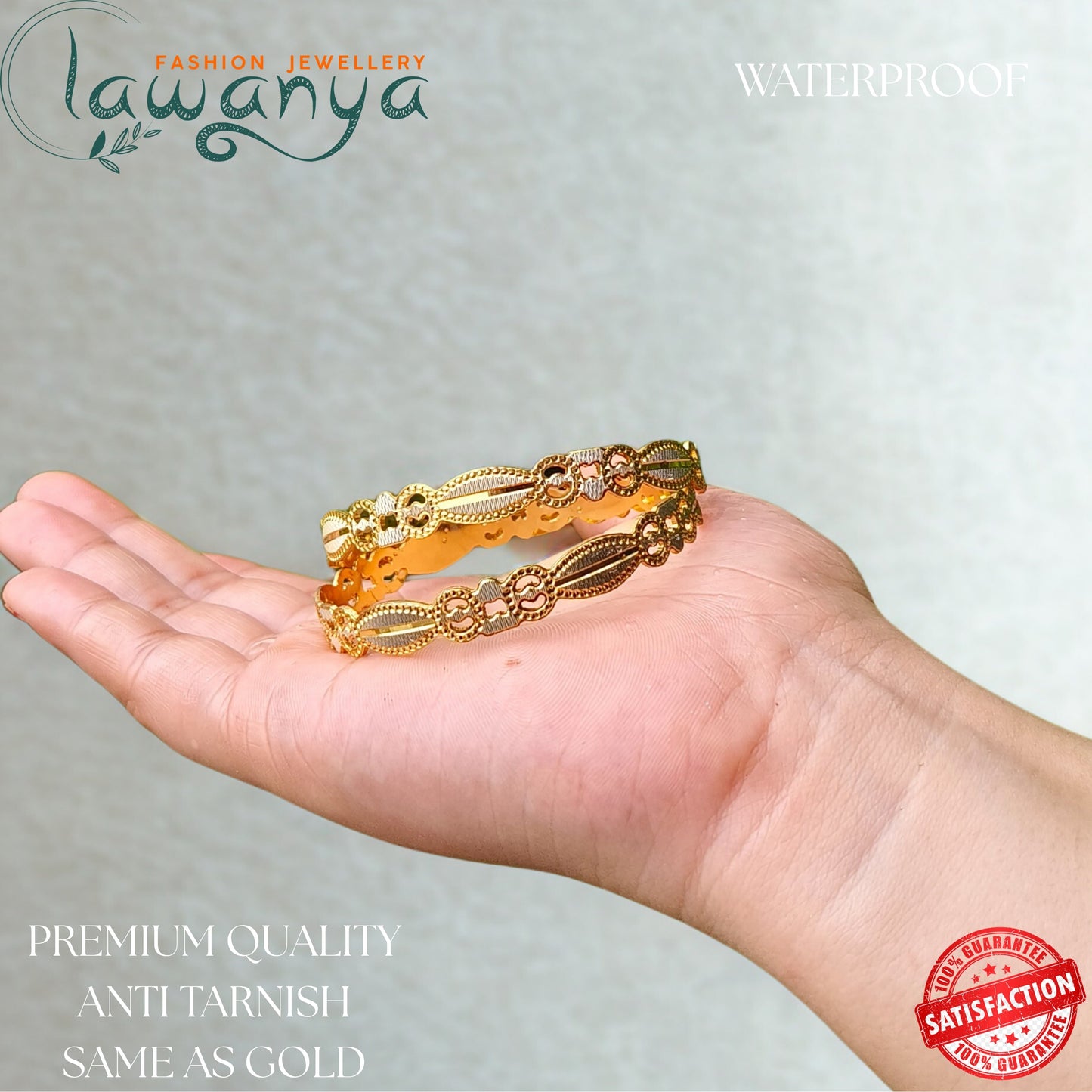 Premium Waterproof Designer Bangles – Anti Tarnish & Stylish Look