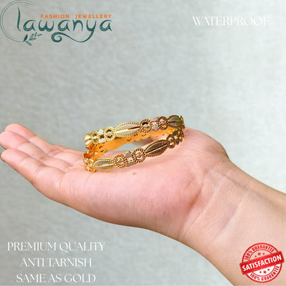 Premium Waterproof Designer Bangles – Anti Tarnish & Stylish Look