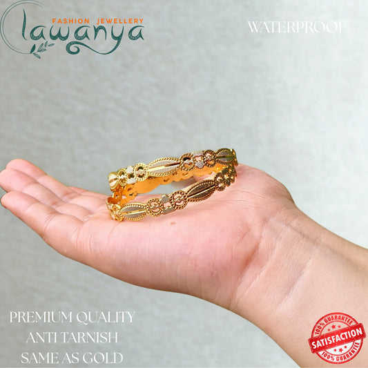 Premium Waterproof Designer Bangles – Anti Tarnish & Stylish Look
