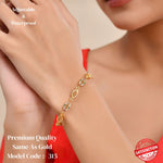 Sparkling Stone Gold-Plated Bracelet – Adjustable & Tarnish-Free 315