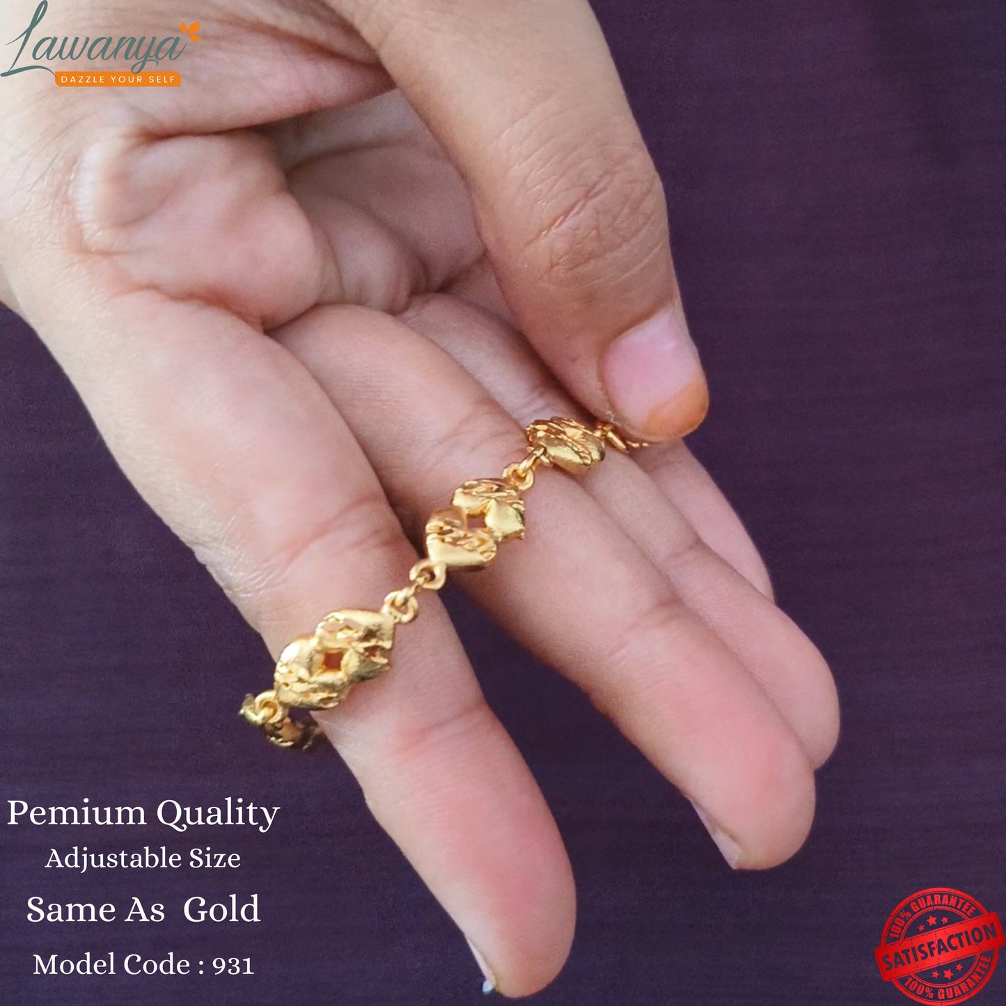 Shine with Love: Heart-Shaped Gold-Plated Bracelets for Every Occasion!