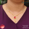 18-Inch Lightweight Ruby Stone Chain – One Gram Gold Style 125