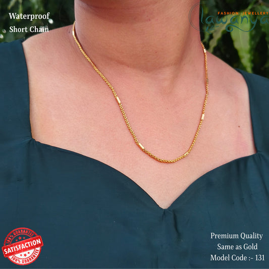 Premium Box Model Chain – 18” Gold Plated, Anti-Tarnish Shine