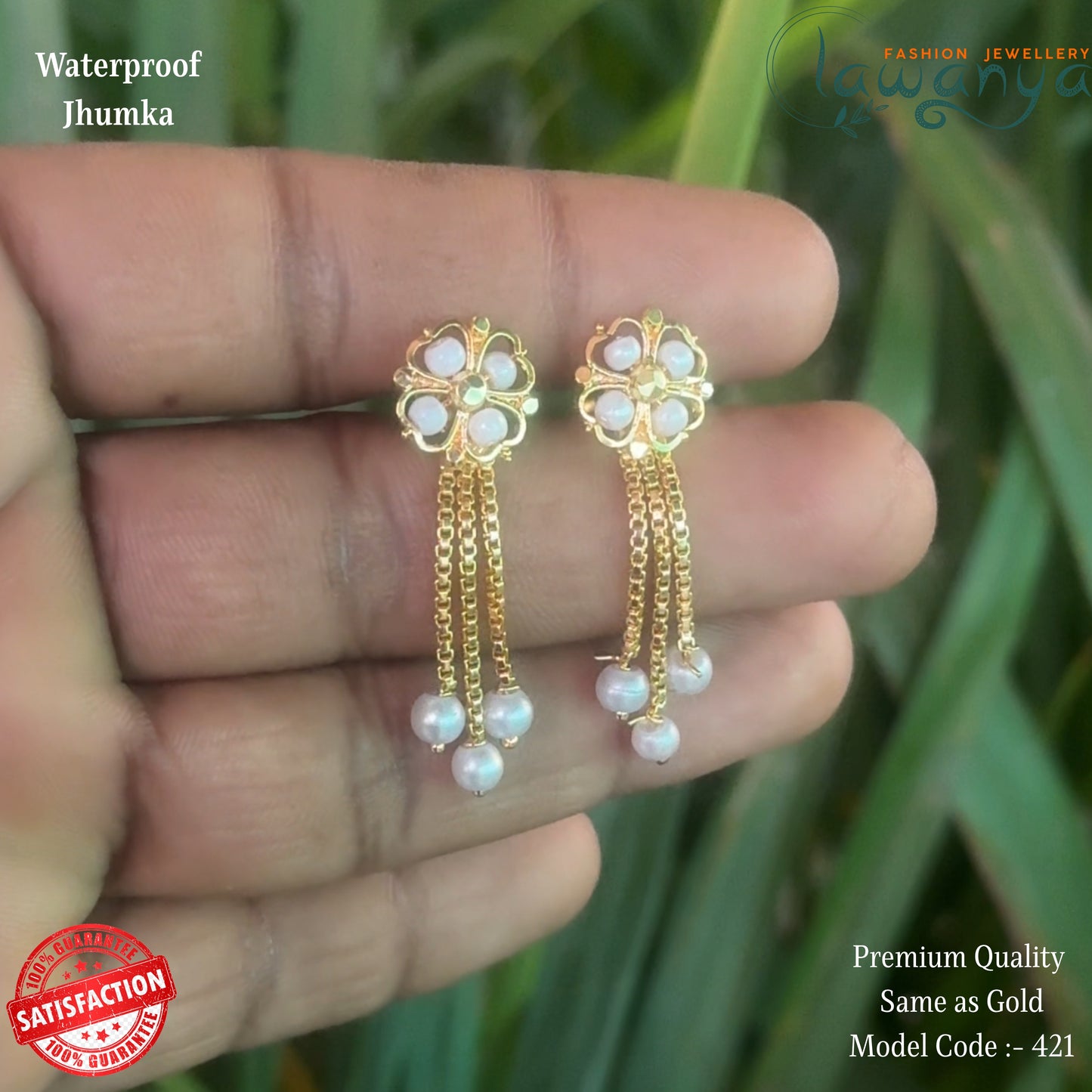 Lightweight Gold Look Jhumkas – Ethnic Design