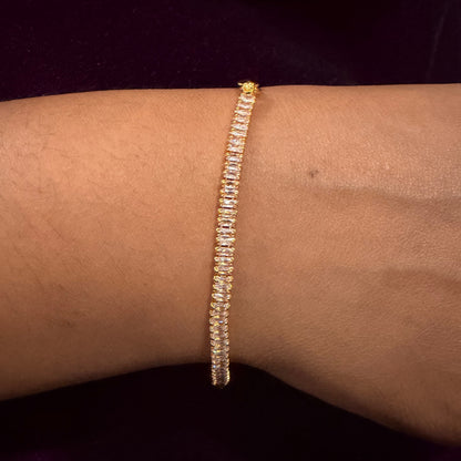 ✨ Luxury Baguette Crystal Bracelet – Elegant Sparkle for Every Occasion sku 1119