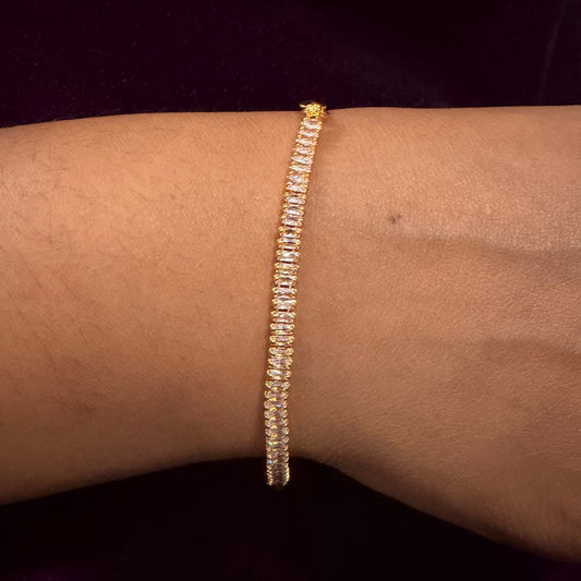 ✨ Luxury Baguette Crystal Bracelet – Elegant Sparkle for Every Occasion sku 1119