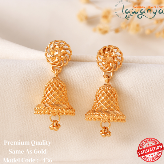 Gold Plated Jumka - Same like Gold 436